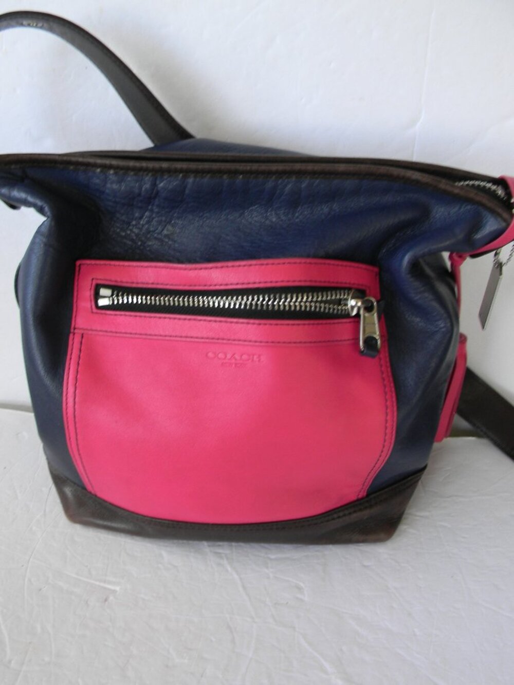 Coach 19995 Legacy Shoulder Bag/CROSSBODY Colorblock DUFFLE COLORBLOCK PINK/BLUE